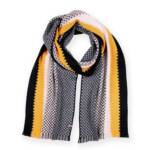 SYLVESTRE - Wool scarf: Asphalt-Raspberry - Image 6