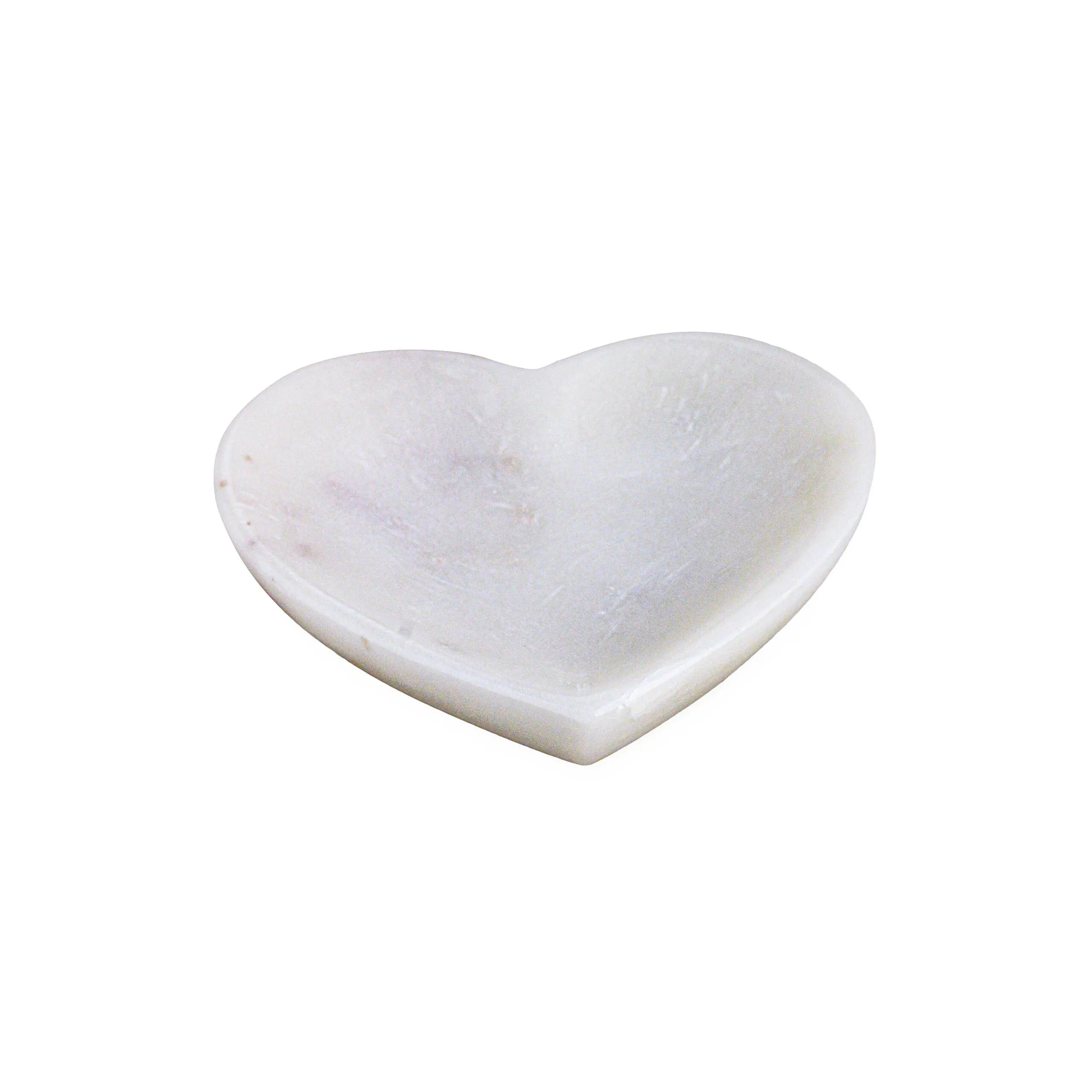 Sm. White Marble Heart Shaped Bowl - Image 5