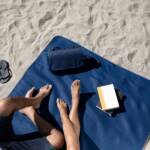 Blanket Tote Outdoor Picnic Blanket: Red & White Gingham Pattern with Gray Flap - Image 54