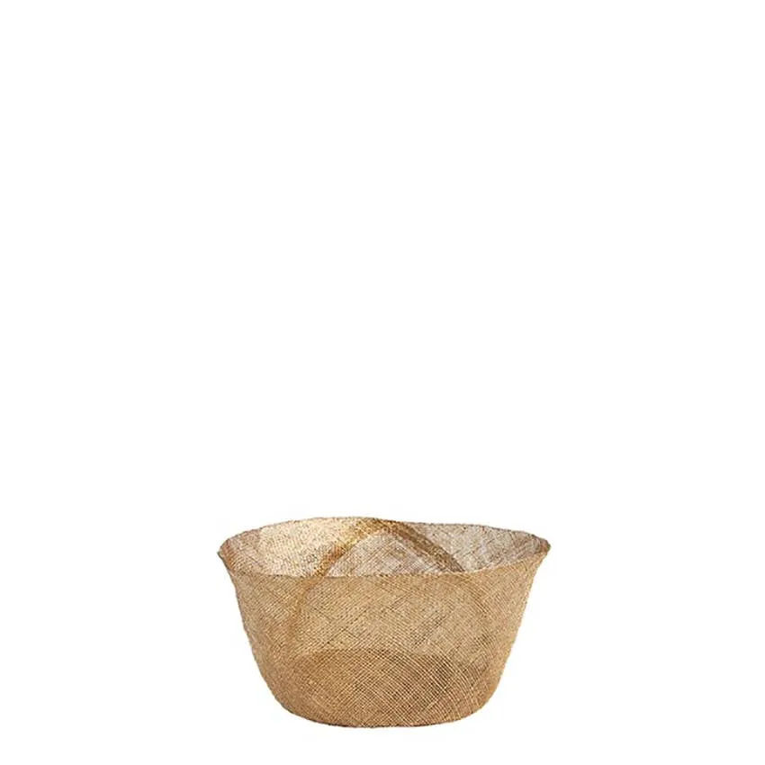 Abaca Gold Mesh Bowl D15 H7 cm