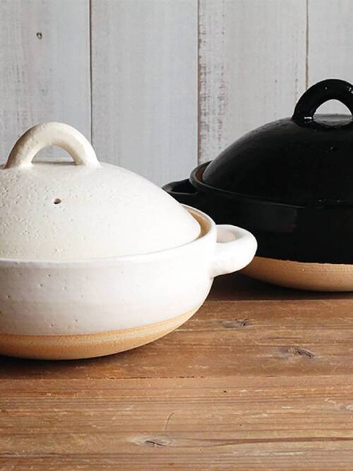 TOJIKI Iga earthenware pot 700cc: White