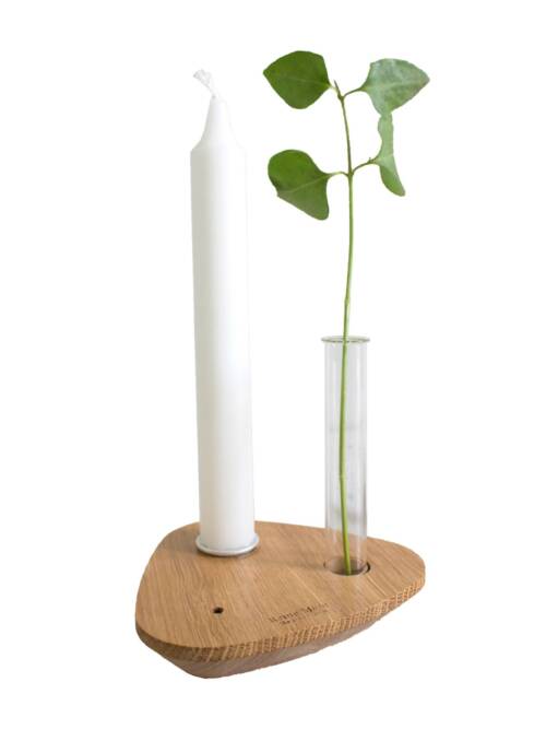 Oak wood candle holder - archipelago M (made in France)