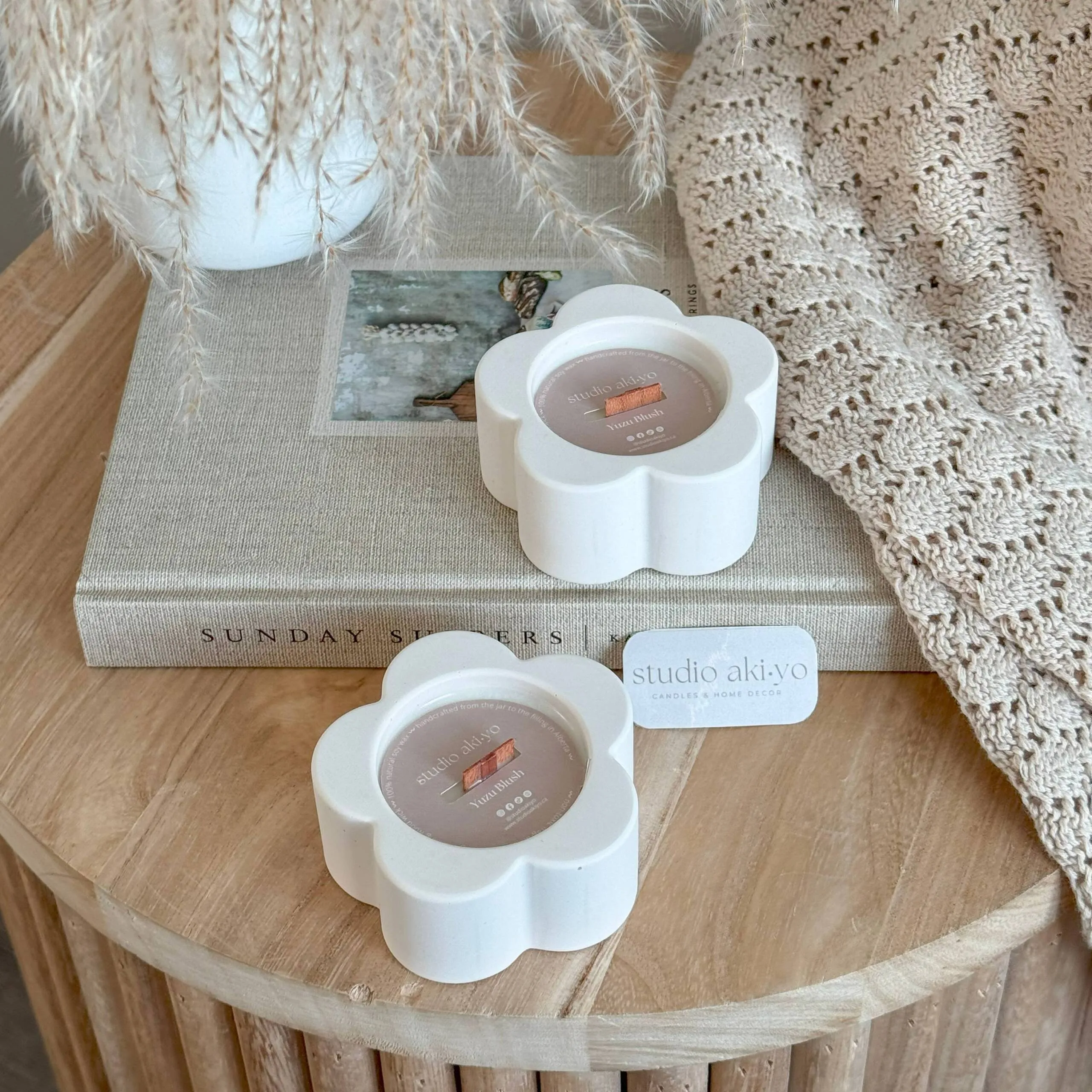Yuzu Blush Scented Wood Wick Soy Candle | Summer | Spring - Image 8