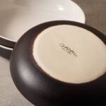Stoneware Pasta Plate | Youlha 7.9": Matte Black/Shiny White - Image 2