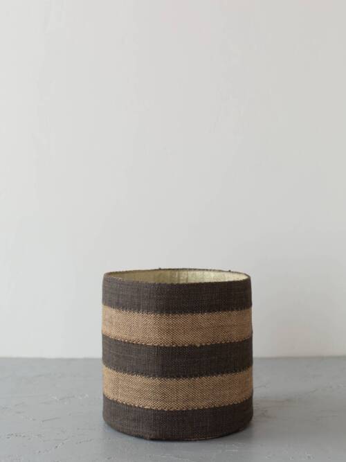 Round Storage Basket, Peri stripe: Medium