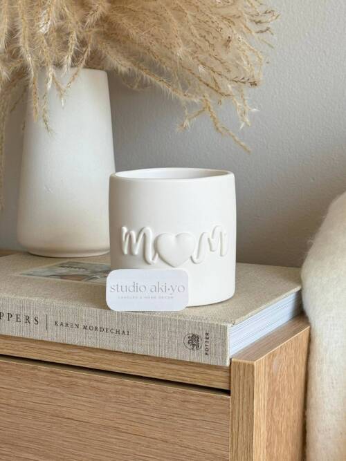 Mom Personalized Wood Wick Soy Candle | Mother's Day Gifts: Sea Salt + Sage