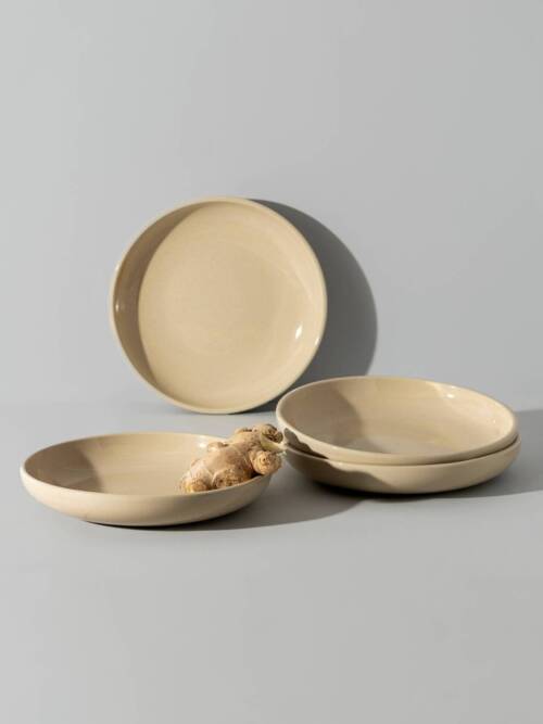 Stoneware Pasta Plate | Youlha 9.4": Speckled Cream