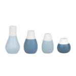 Pastel Two-Tone Mini Vases - Set of 4: Shades of Green Vases - Image 5