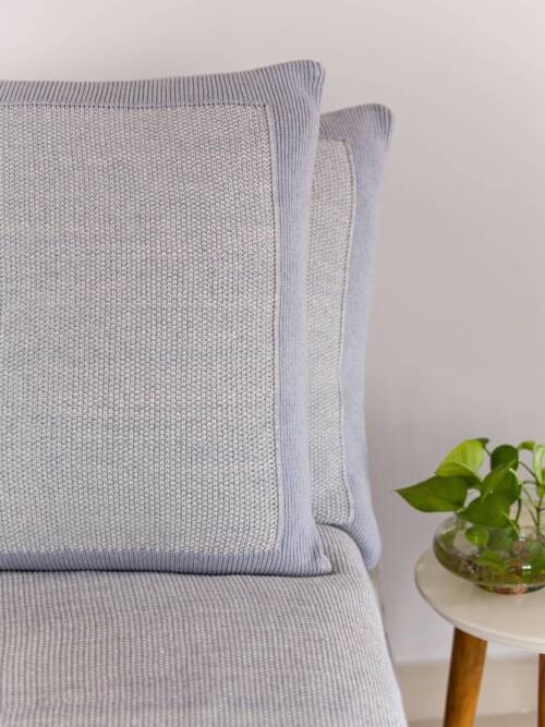 Knit European Sham Pillow Cover: Ivory