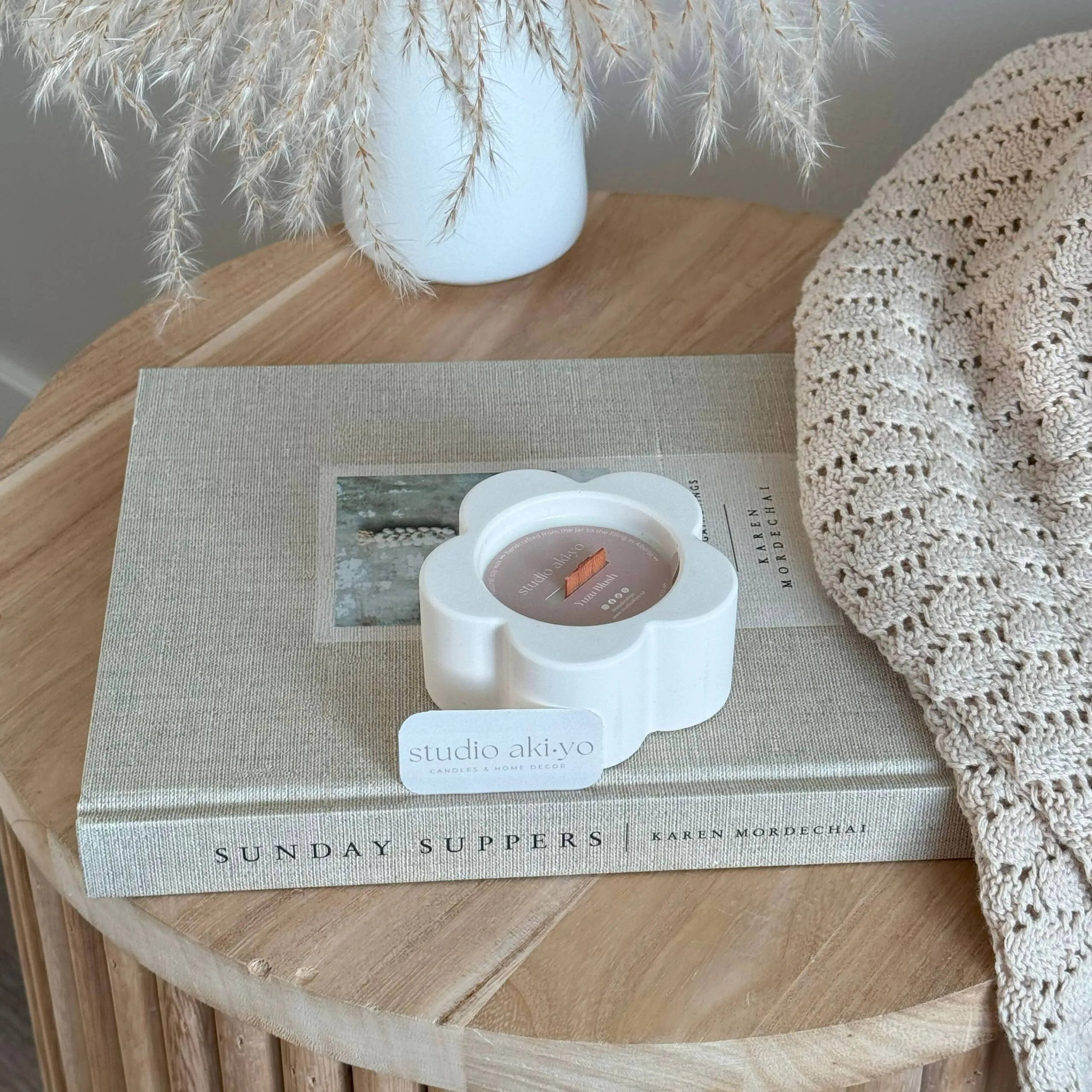 Yuzu Blush Scented Wood Wick Soy Candle | Summer | Spring - Image 6