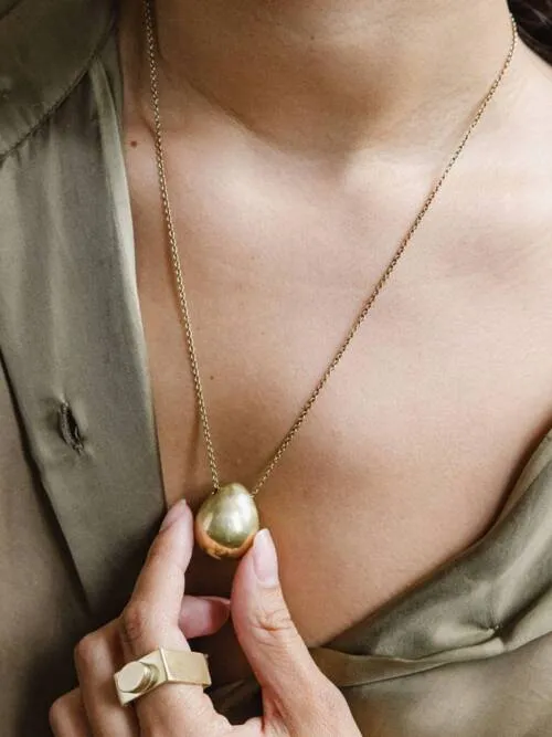 Pod Necklace | Brass