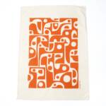 Mid Century Shapes - Screen-Printed Cotton Natural Tea Towel - Image 3