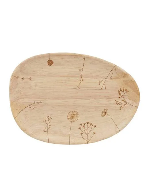 Wonderland Decorative Wood Tray: Wildflower Meadow Tray - 8.1"