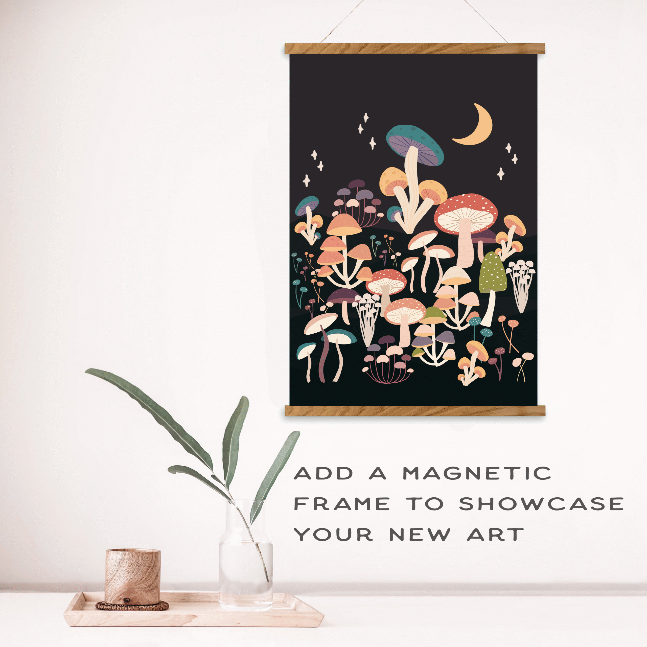 Night Mushrooms Meditative Art Paint by Number Kit: Paint by Number Kit - Image 3