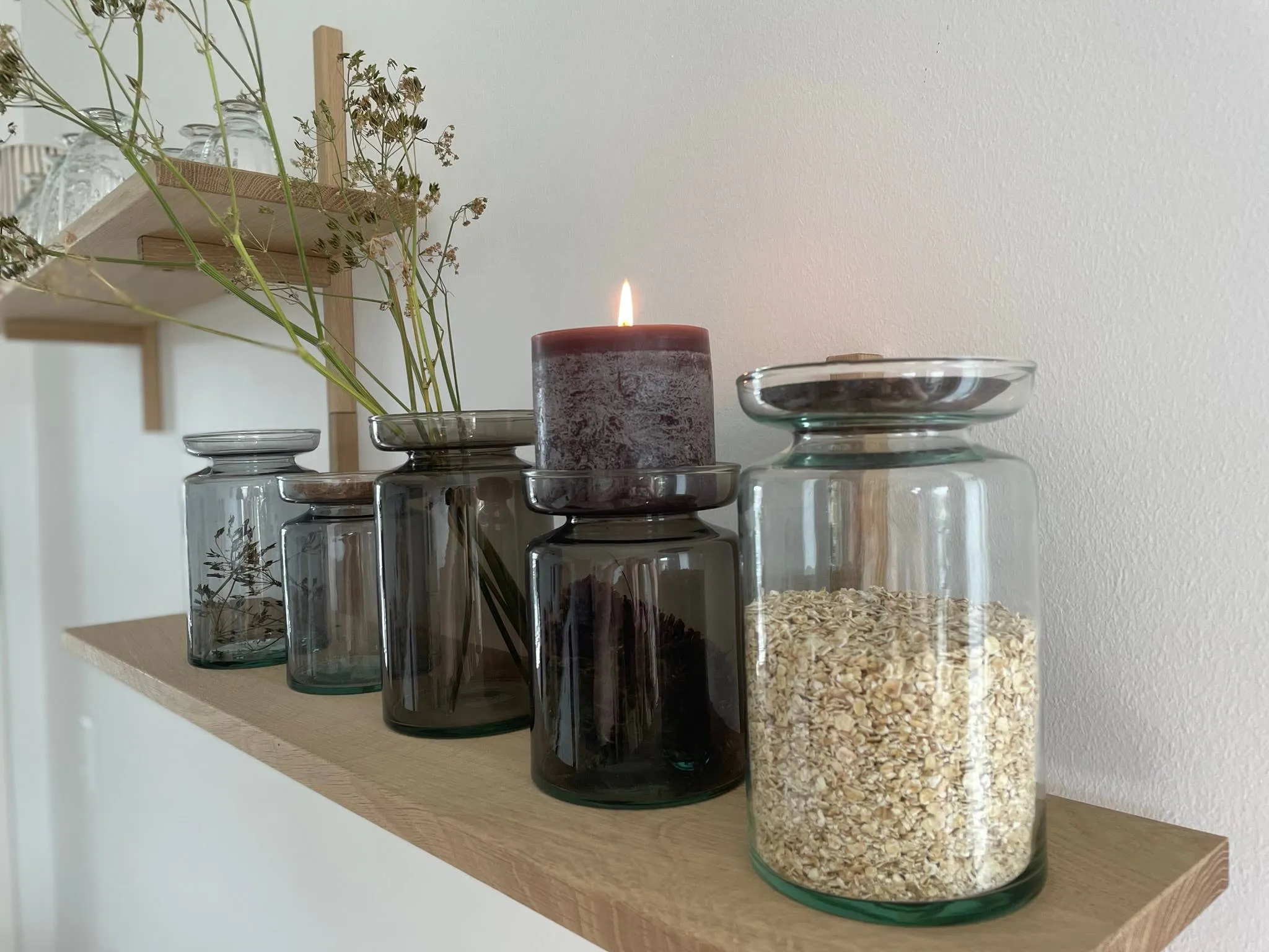 Valencia Duo, Vase & Candle Holder, Mauve Taupe - Image 4