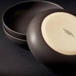 Stoneware Pasta Plate | Youlha 7.9": Matte Black/Shiny White - Image 9