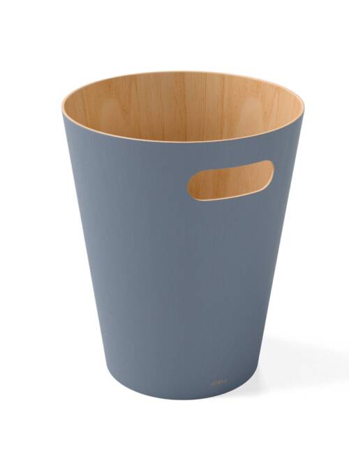Woodrow Trash Can: Slate Blue
