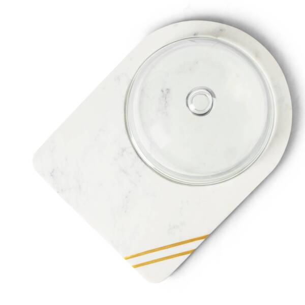 Bavaria Marble Cheese Board with Glass Cloche - Image 5