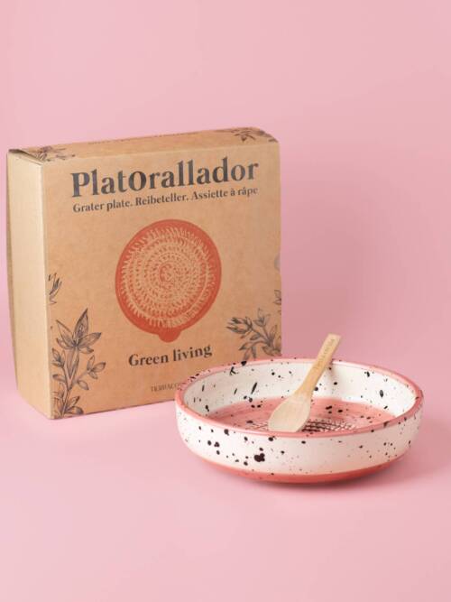 LARGE Ceramic Plate Grater+FREE SPOON/Provençal: WITH PACKAGING