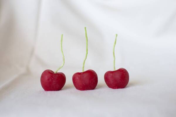 Beeswax Cherry Birthday Candles: 10 - Image 3