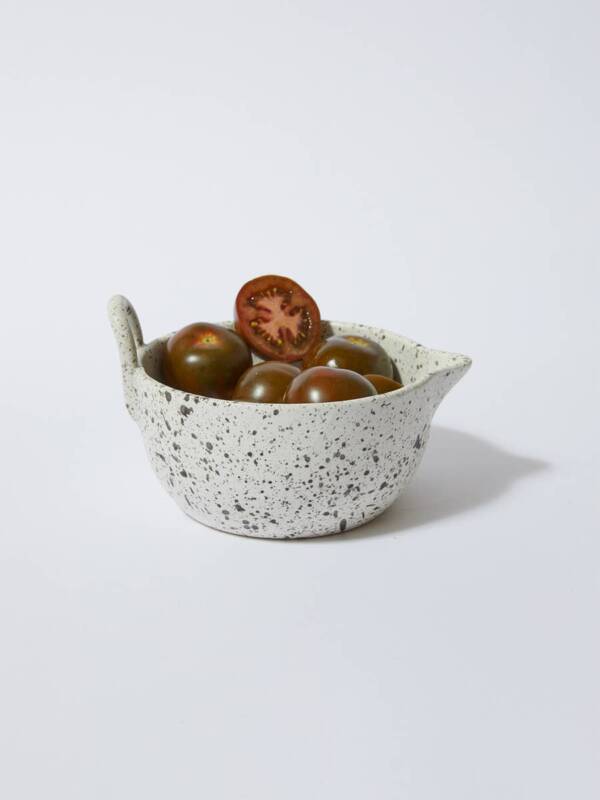 Handmade Ceramic Mixing Bowl: Black/White - Image 3