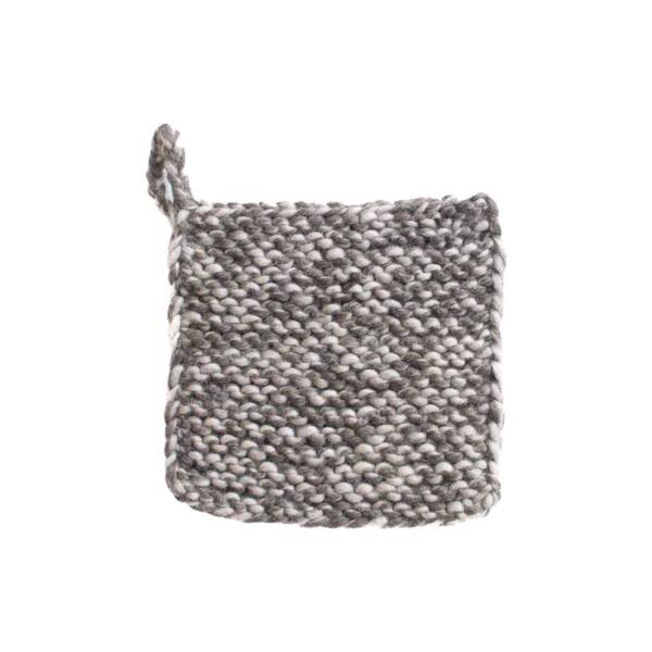 Knitted Wool Pot Holders: Marbled