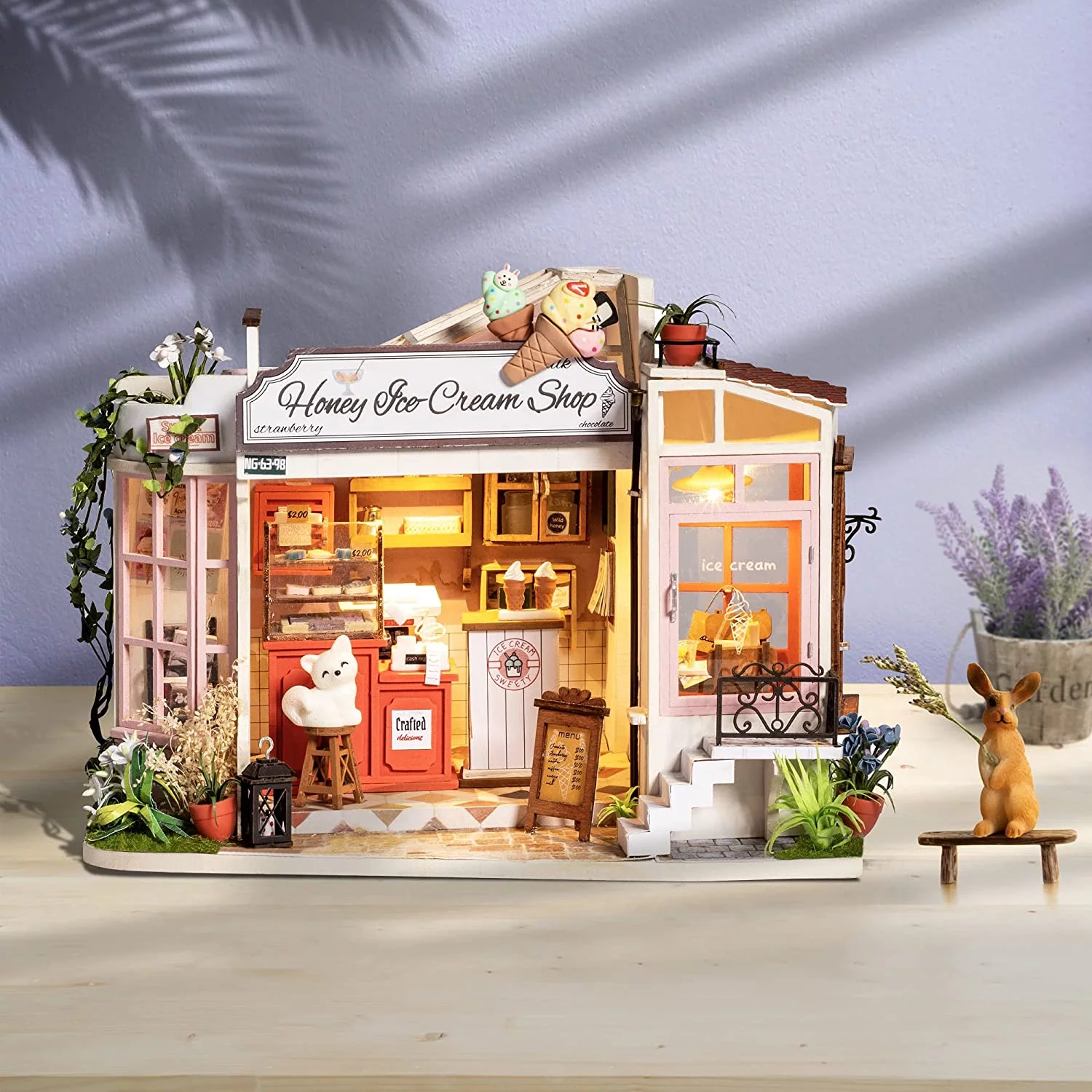 DG148 Honey Ice-cream Shop Rolife DIY miniature house - Image 4