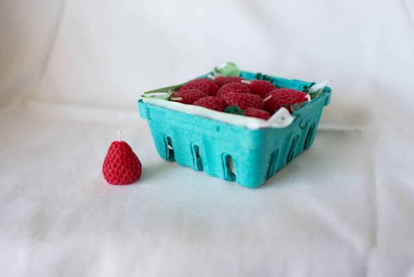 Beeswax Strawberry Birthday Candles: 10 - Image 2