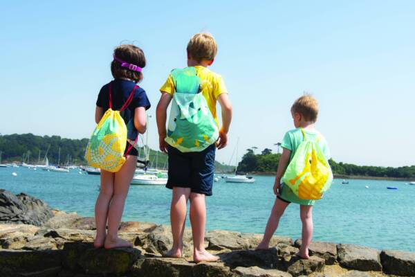 Children's activity backpack in organic cotton - Manta Ray - Image 5