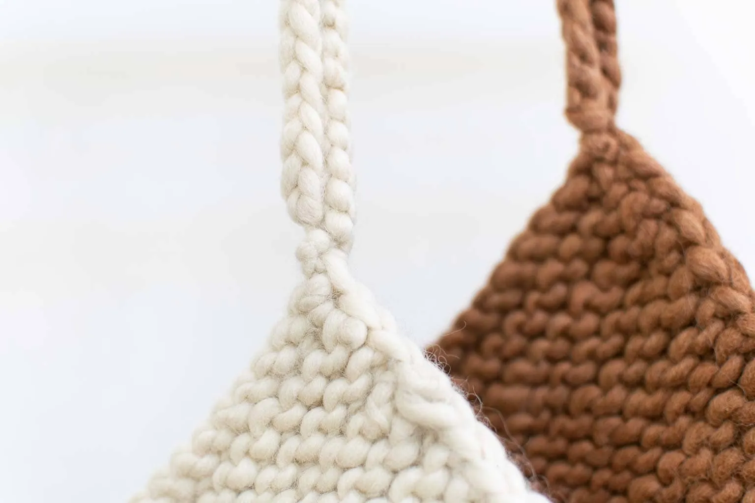 Knitted Wool Pot Holders: Natural - Image 5