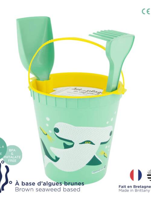 Children's beach toy, eco-friendly bucket - Hammerhead Shark