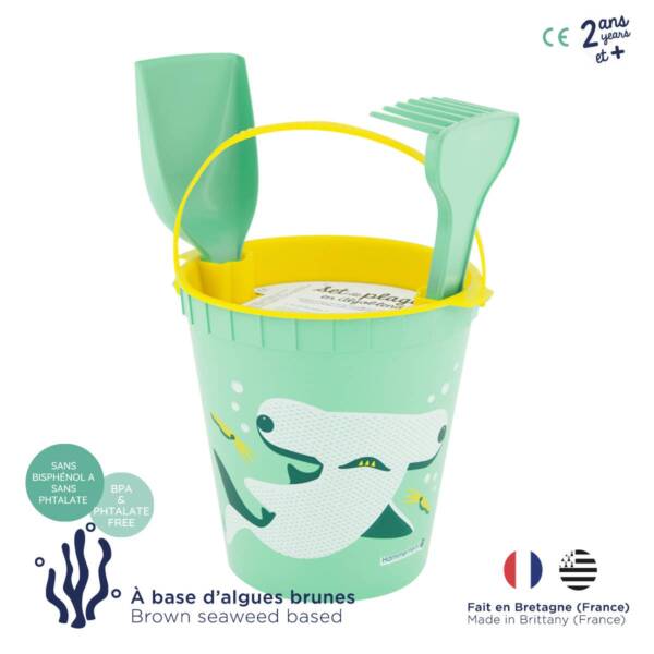 Children's beach toy, eco-friendly bucket - Hammerhead Shark