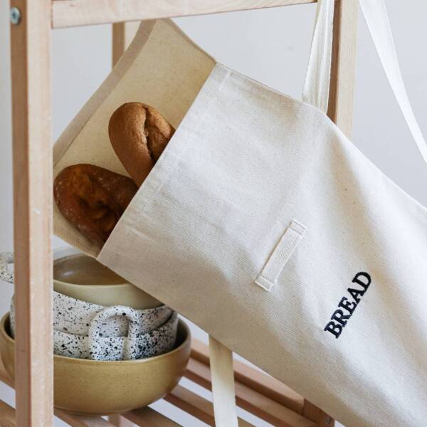 Canvas Cotton Natural Portable Bread Storage Bag - Image 10
