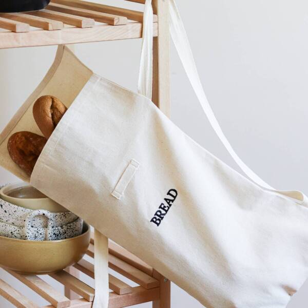 Canvas Cotton Natural Portable Bread Storage Bag - Image 9