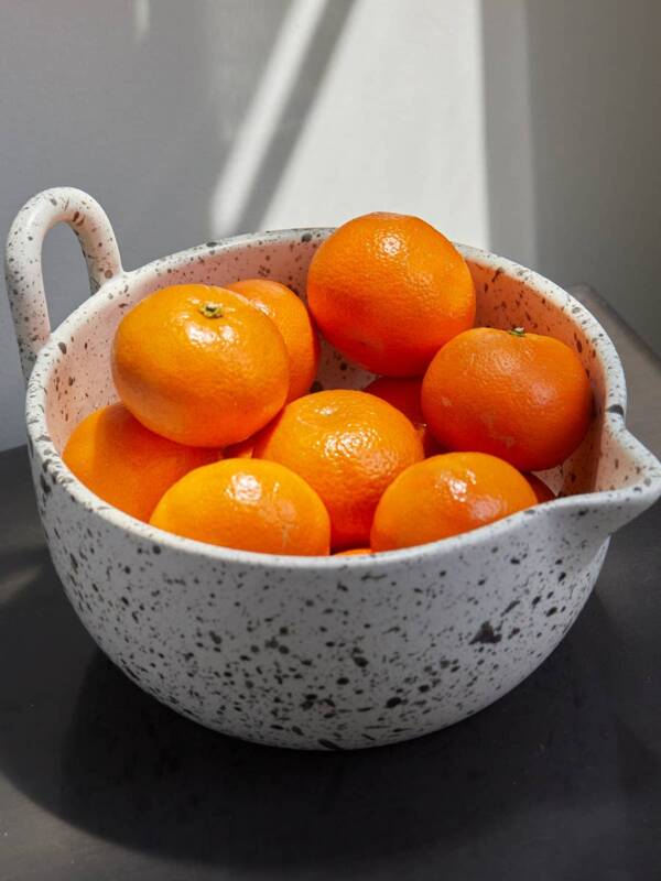 Handmade Ceramic Mixing Bowl: Black/White - Image 11