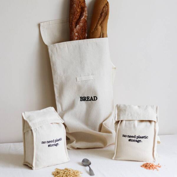Canvas Cotton Natural Portable Bread Storage Bag - Image 6