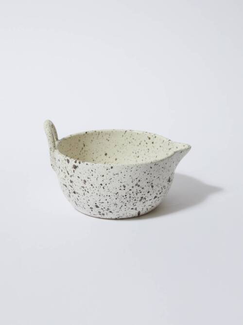 Handmade Ceramic Mixing Bowl: Black/White