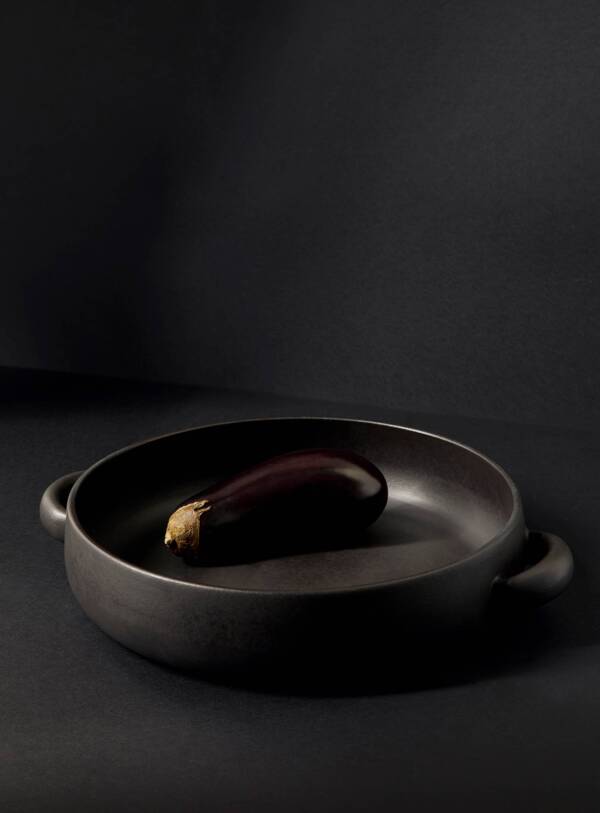 Stoneware Serving Plate with Handles 13.4": Matte White - Image 6