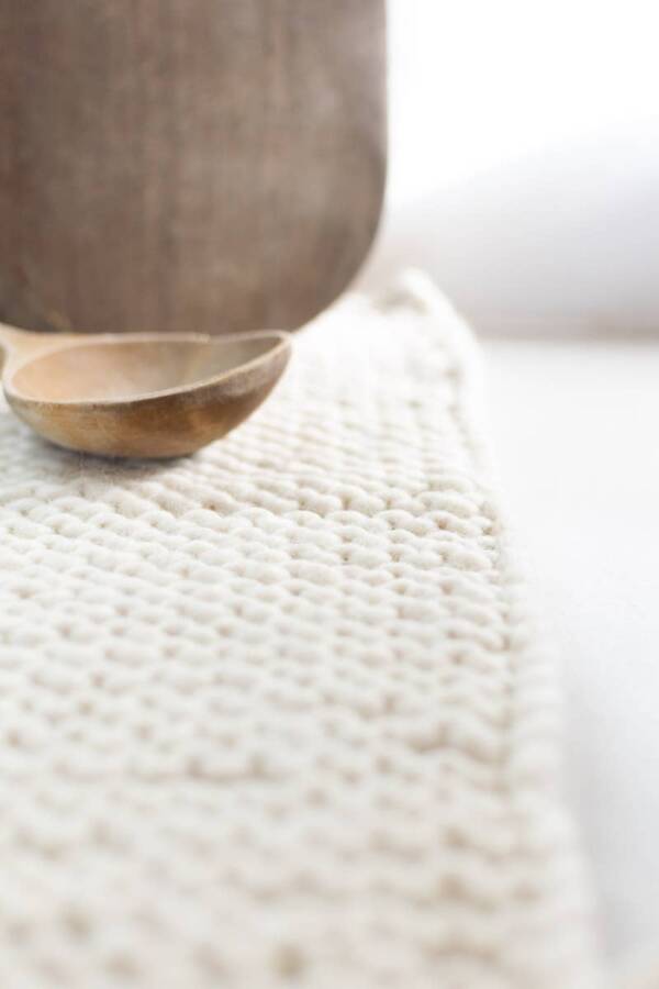 Knitted Wool Dish Mats: Natural - Image 5