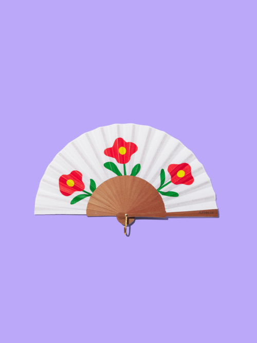 Wild Poppies MINI fan 100% handmade