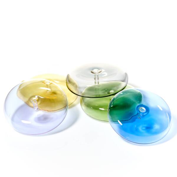 Dimple - Hand Blown Glass Incense Holder Yellow - Image 3