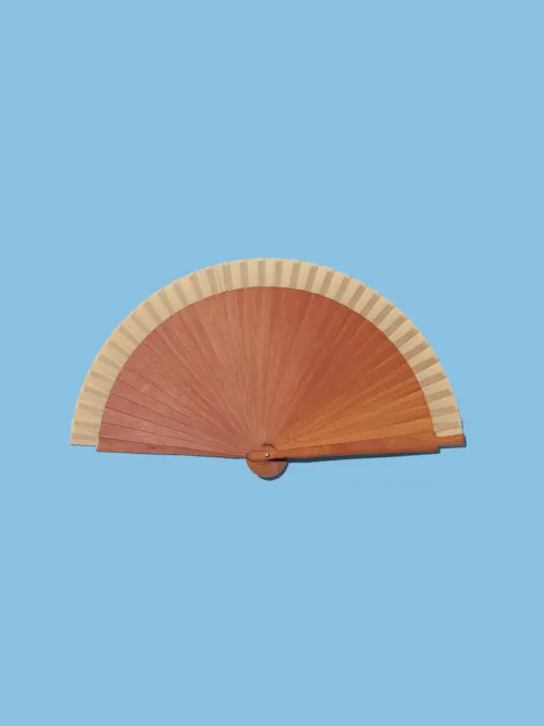 STANDARD Wood Beige Fan 100% handmade