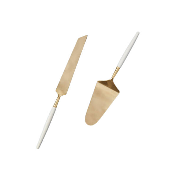 Black and Gold Cake Lift & Knife Set - Image 2