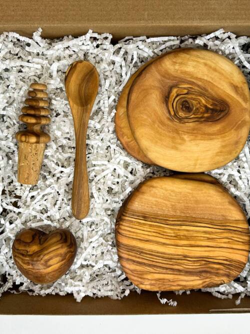 Olive Wood Mini Hostess Gift Set