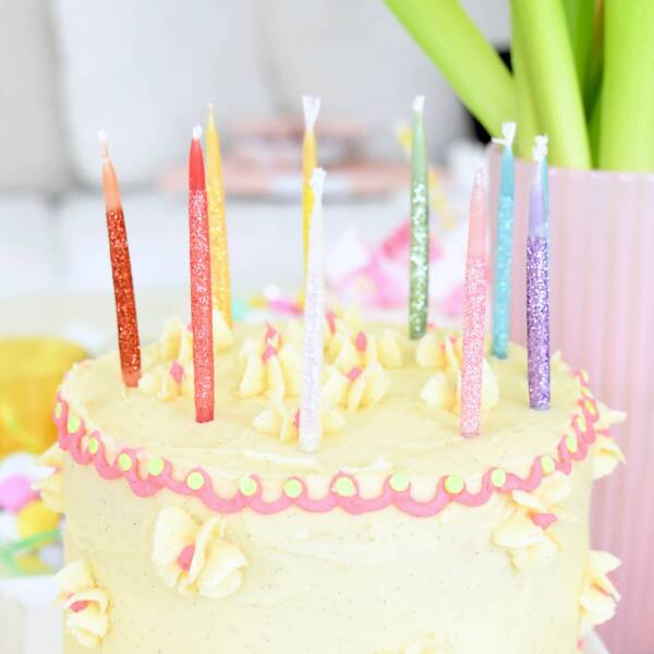 Glitter Wish 3" Beeswax Candles - Rainbow - Set of 10 - Image 2