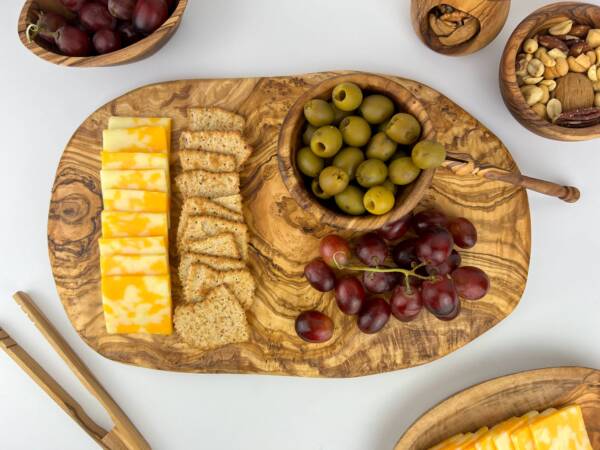Olive Wood Cheese Board: 11.8"