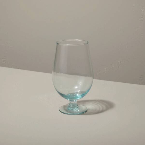 Recycled Glass Footed Tulip