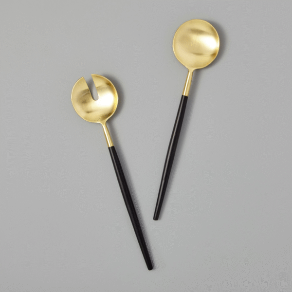 Black and Gold Serving Set