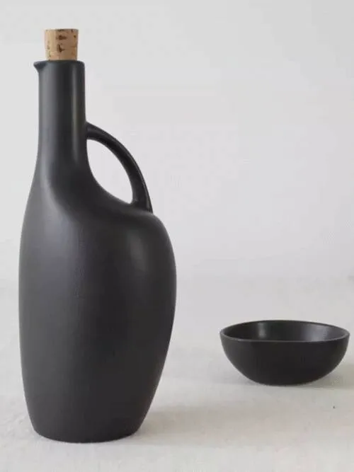 Stoneware Olive Oil Bottle