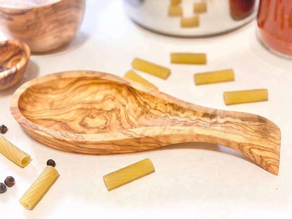 Olive Wood Spoon Rest - Image 2